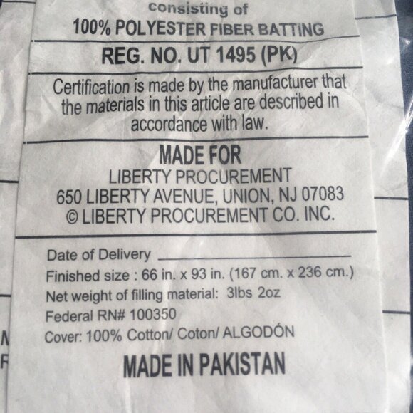 new NAVY Wild Sage 100% Cotton Julianna Floral 66"W x 93"L Twin XL Comforter - Picture 6 of 10